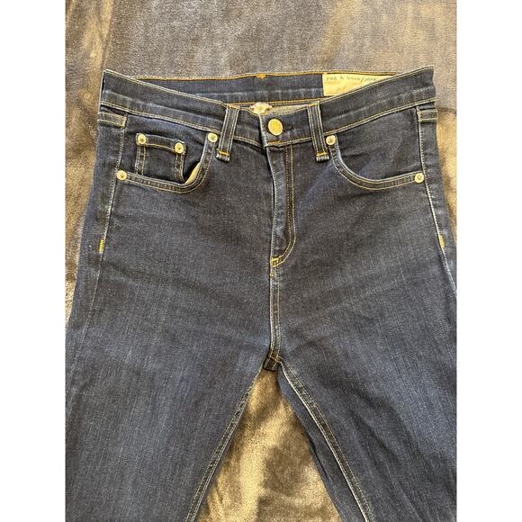Rag & Bone Harrow Skinny Jeans Women's Size 27 Dark Wash "Made in USA" - Picture 3 of 12